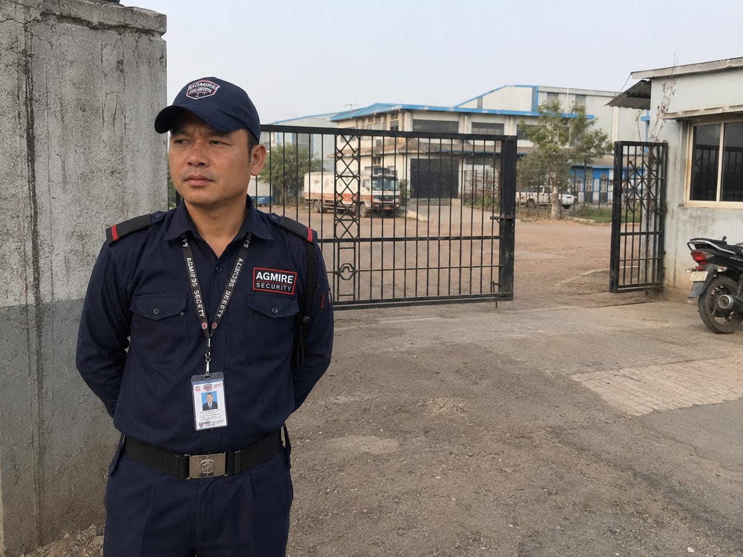Factory gate security guard